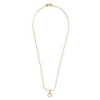 aura round  tiny necklace