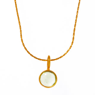 aura round  tiny necklace