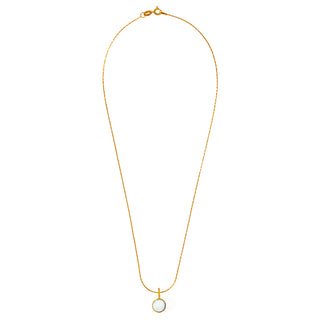 aura round  tiny necklace