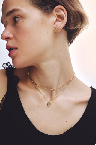 aura square tiny necklace