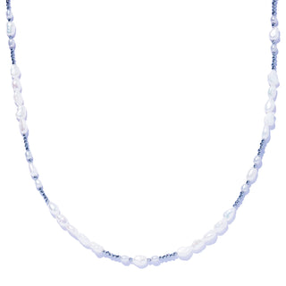 fragment pearl long necklace