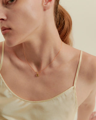 aura round  tiny necklace