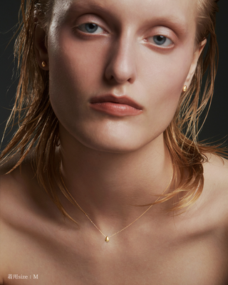 K18 drip necklace