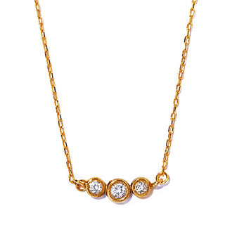 three diamond necklace