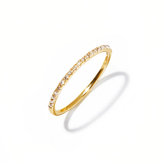diamond half eternity ring YG