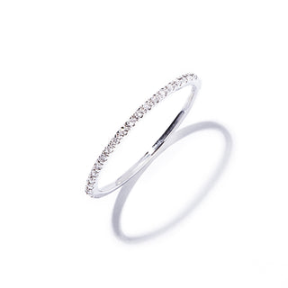 diamond half eternity ring WG