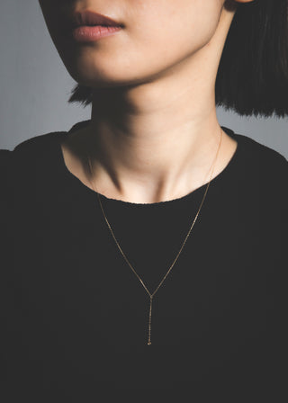 diamond Y necklace