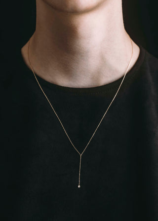 diamond Y necklace