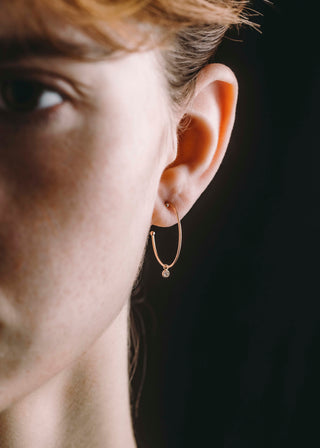 diamond hoop pierce