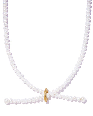 arc pearl long necklace