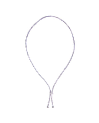arc gray pearl long necklace