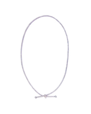 arc gray pearl long necklace