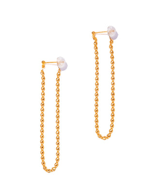 K18 aria drape long pierce