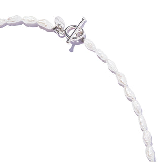 permanent pearl long necklace