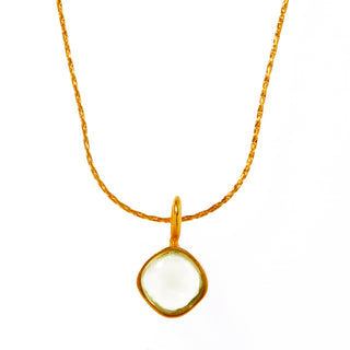 aura square tiny necklace