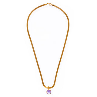 aura round thick necklace