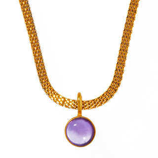 aura round thick necklace