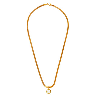 aura round thick necklace