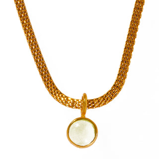 aura round thick necklace