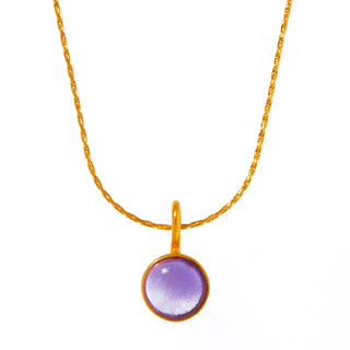 aura round  tiny necklace