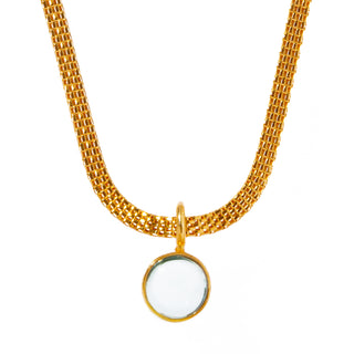aura round thick necklace