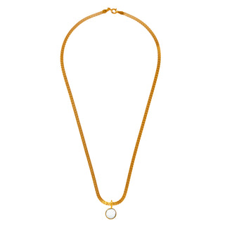 aura round thick necklace