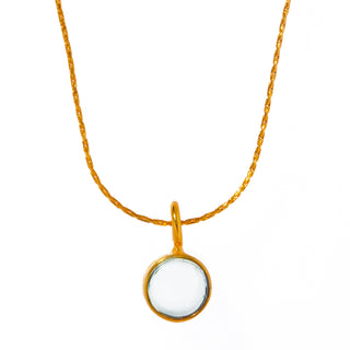 aura round  tiny necklace