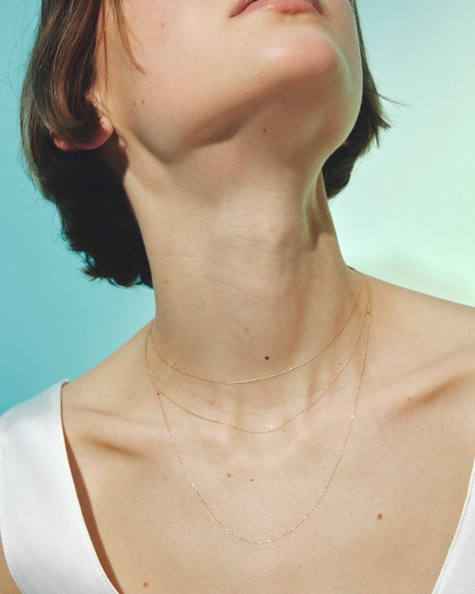 ルボンボン K10 イエローゴールド ダイヤモンドネックレス スキンネックレス SETUP7｜les bon bon/victoria tie necklace ヴィクトリア タイ