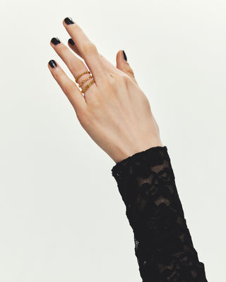 K18 confident S ring