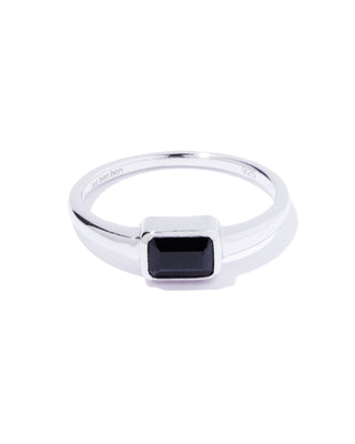 sanctual baguette ring black onyx