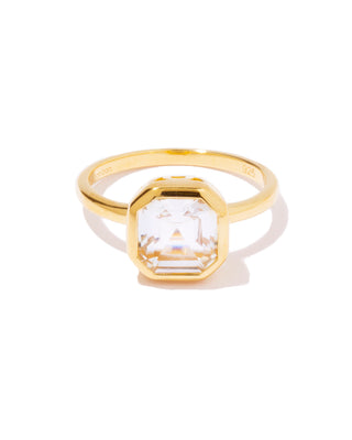 sanctual ring  white topaz