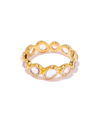 pilgrim eternity ring  white topaz