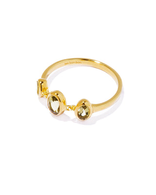 pilgrim ring olive quartz