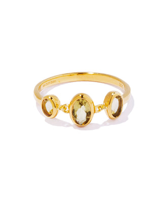 pilgrim ring olive quartz