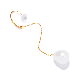 organic pearl long pierce