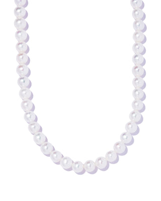 K18 minimalist pearl necklace