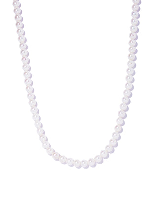 K18 minimalist pearl long necklace
