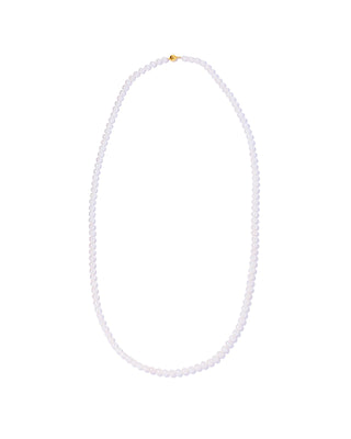 K18 minimalist pearl long necklace