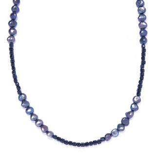 ombre gris pearl necklace