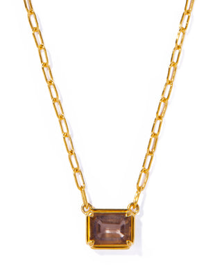 recto smoky quartz necklace