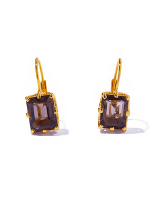 recto smoky quartz pierce