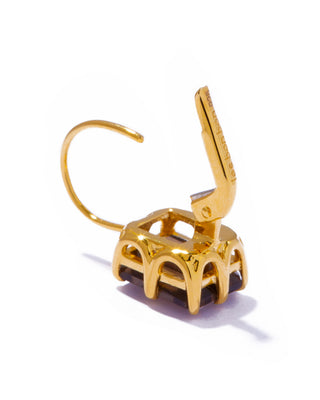recto smoky quartz pierce