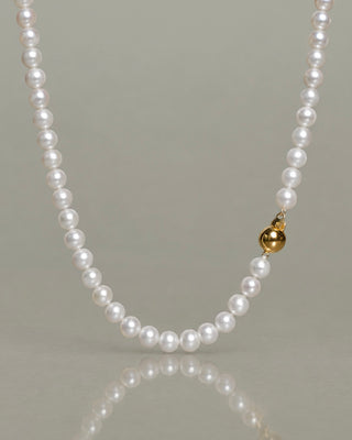 K18 minimalist pearl long necklace