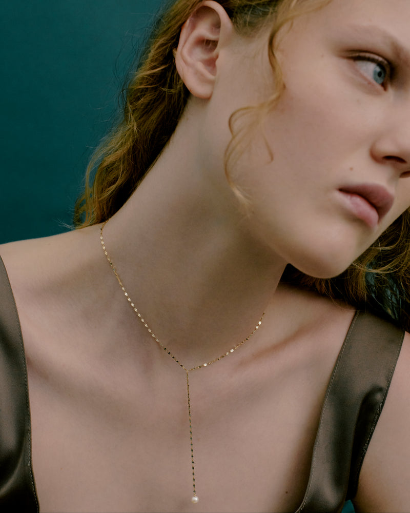 victoria tie pearl necklace – les bon bon Online store