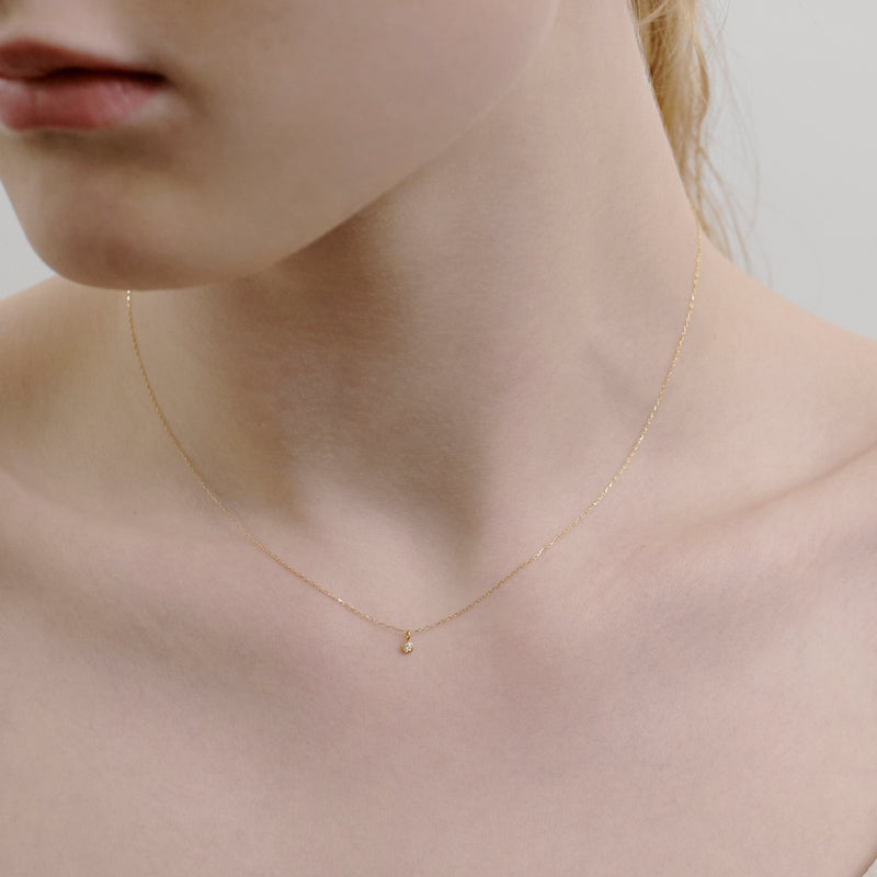 K18 diamond necklace – les bon bon Online store