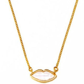 petite lip necklace