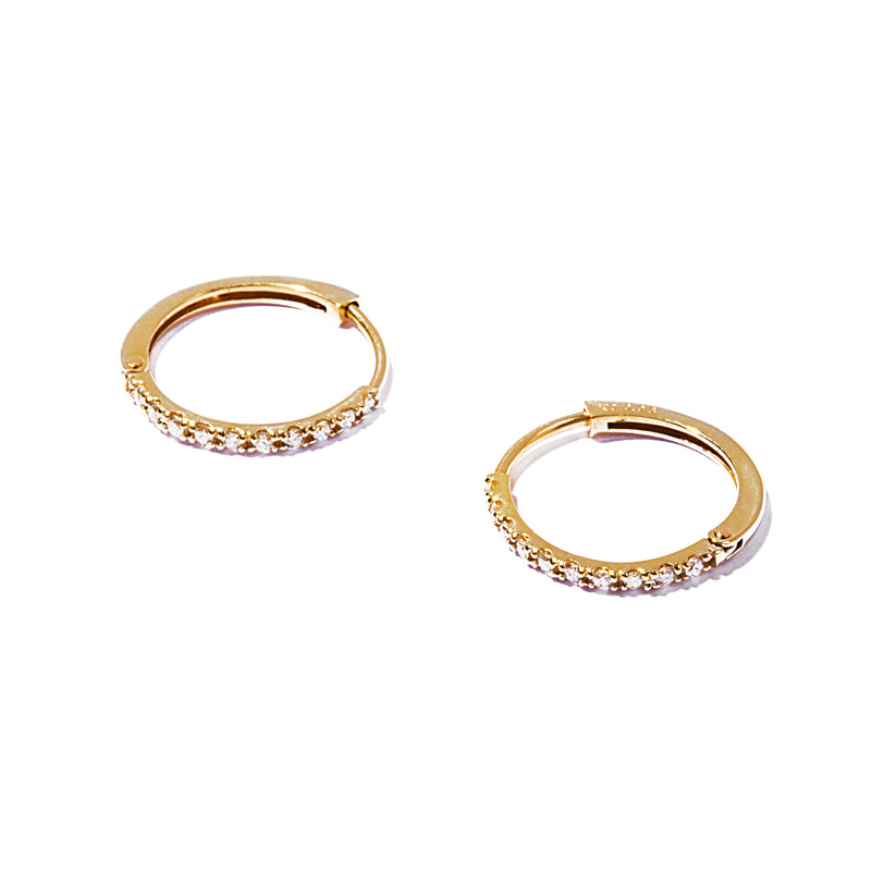 les bon bon】hoop diamond pierce single YG-