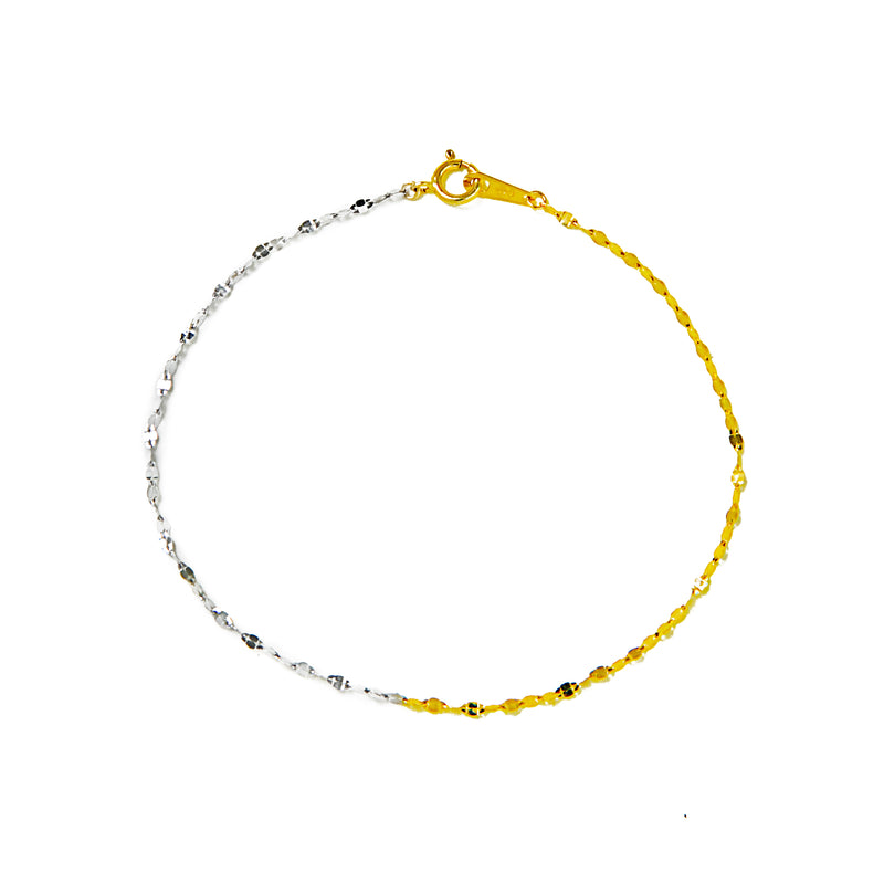 victoria double bracelet / yellow gold × white gold
